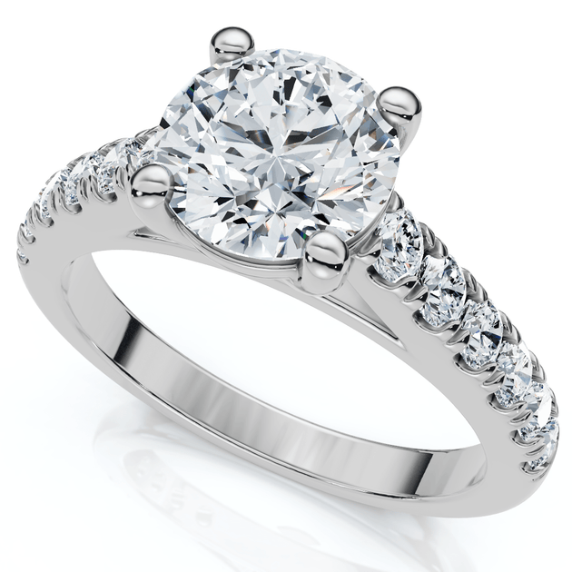 Pompeii3 Diamond Solitaire Engagement Ring White Gold US 6.5 4