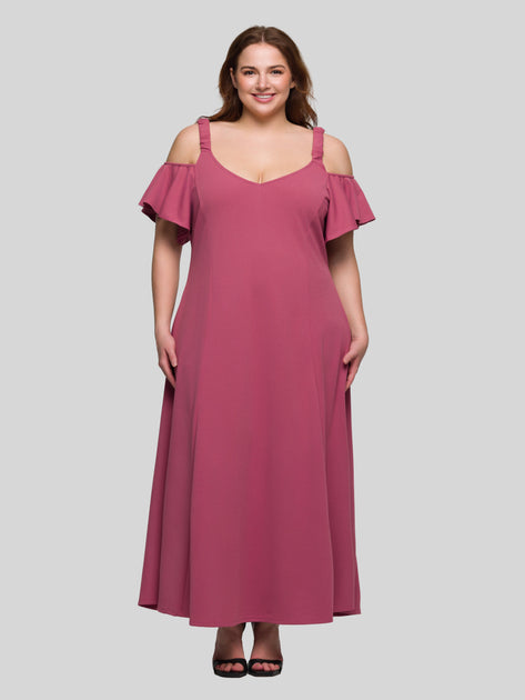 24seven Comfort Apparel Plus Maxi Dress Blue 2X 2