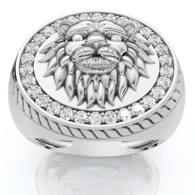 Pompeii3 Lion Head Ring Pink Gold US 10.5 2