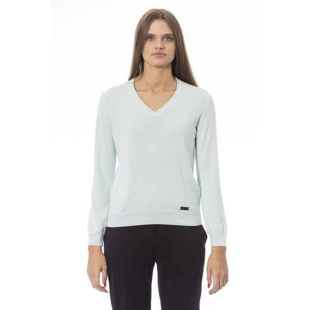 Baldinini Trend Cashmere Women's Sweater Light Blue Large 2