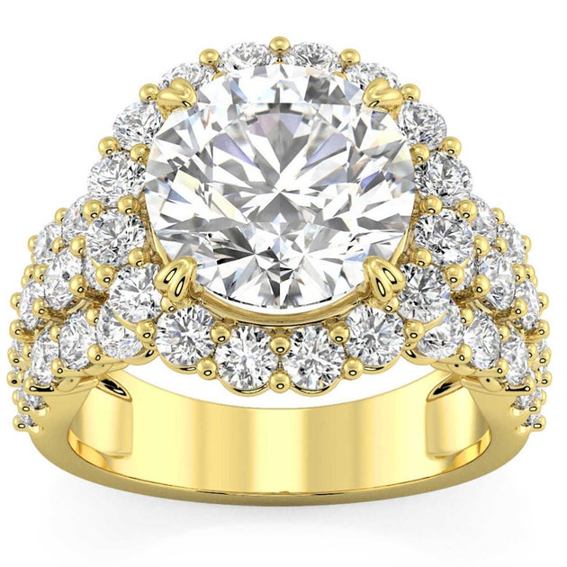 Pompeii3 Certified 5Ct Diamond Multi Row Engagement Ring 14k Gold White US 5.5 4
