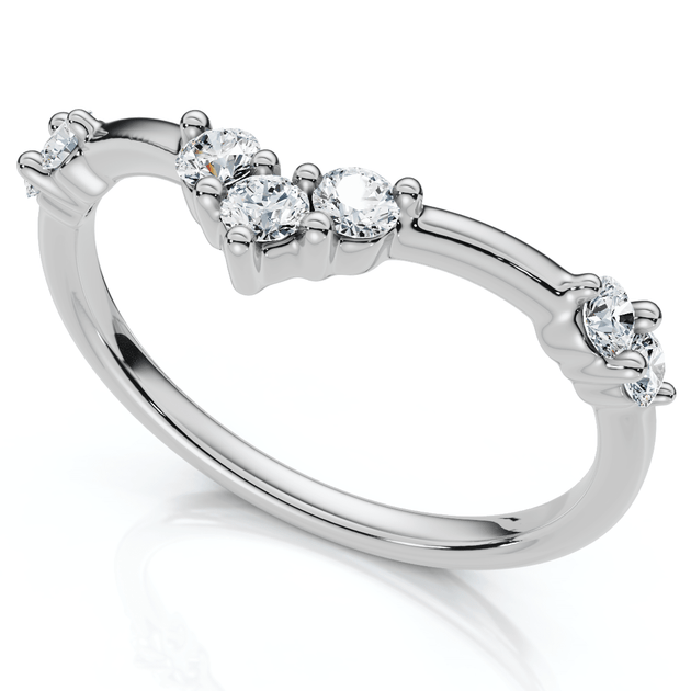 Pompeii3 1/4Ct Diamant Guard Ring 14k Gold US 5 3