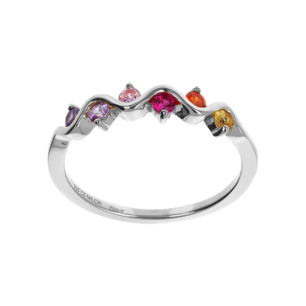 Autentica Wave Design Ring Multi US 10 2