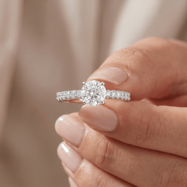 Pompeii3 Lab Grown Diamond Ring White Gold US 7.5 2