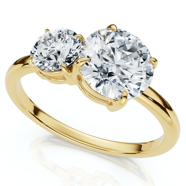 Pompeii3 Two Stone Toi Et Moi Diamond Ring 14k Gold US 7.5 4