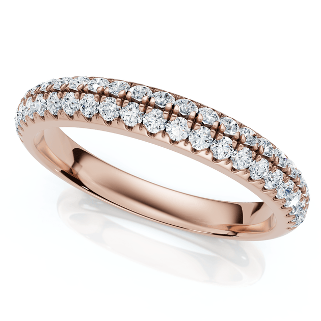 Pompeii3 Micro Pave Diamond Half Eternity Band 14k Gold US 5 4