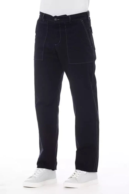 Alpha Studio Herren Baumwollhose Blau XXL 3