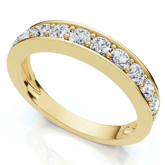Pompeii3 Half Eternity Wedding Band 14k Gold Multi US 8 2