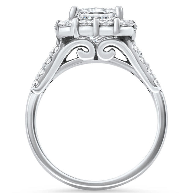 Pompeii3 Princess Diamond Engagement Ring Set 14k Gold US 8.5 4