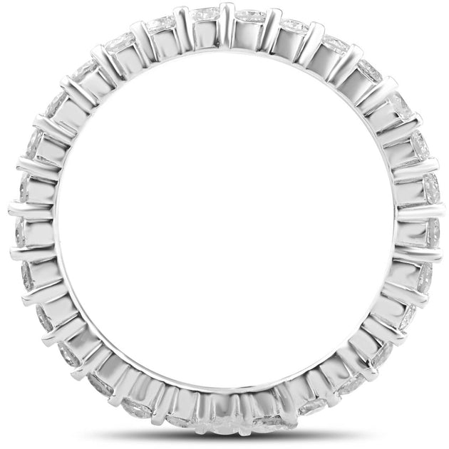 Pompeii3 Diamond Eternity Wedding Ring White Gold US 6.5 4