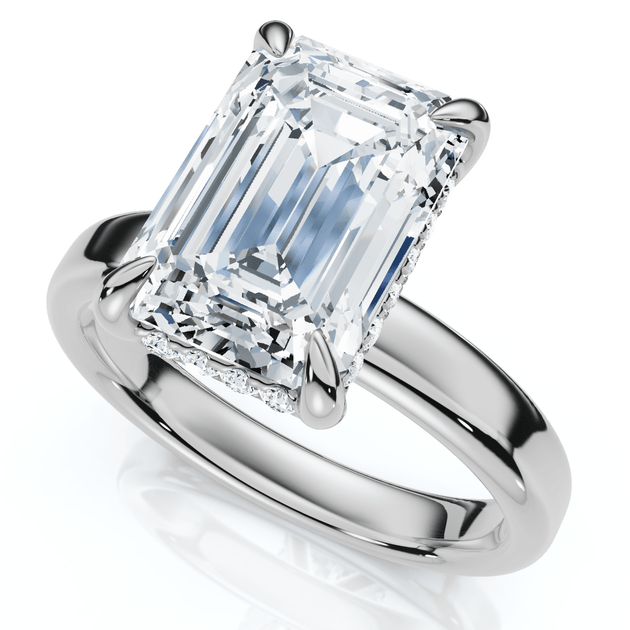 Pompeii3 Hidden Halo Diamond Engagement Ring Gold US 7.5 3