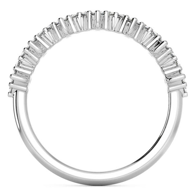 Pompeii3 1/2Ct TW Round Cut Diamond Wedding Ring 14k Gold Stackable Band US 5-6 5