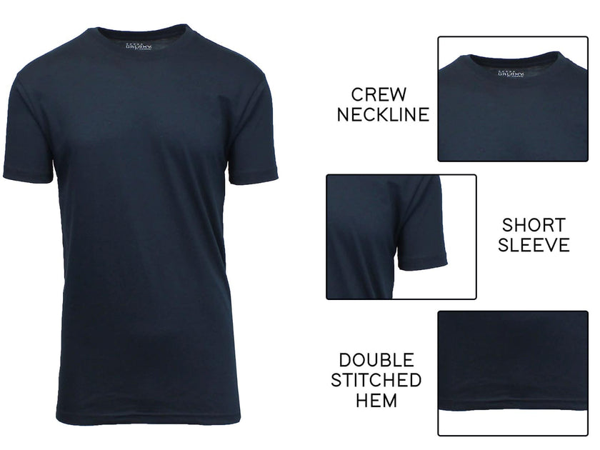 Blue Ice Men's Short Sleeve Crew Neck Tee Multi XXLarge 3 Pack 9