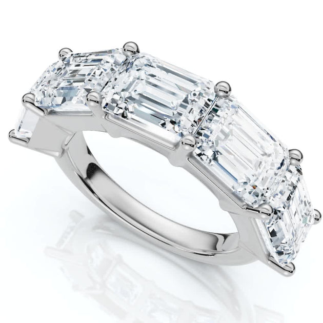 Pompeii3 5 Stone Diamond Anniversary Ring Gold US 4 4