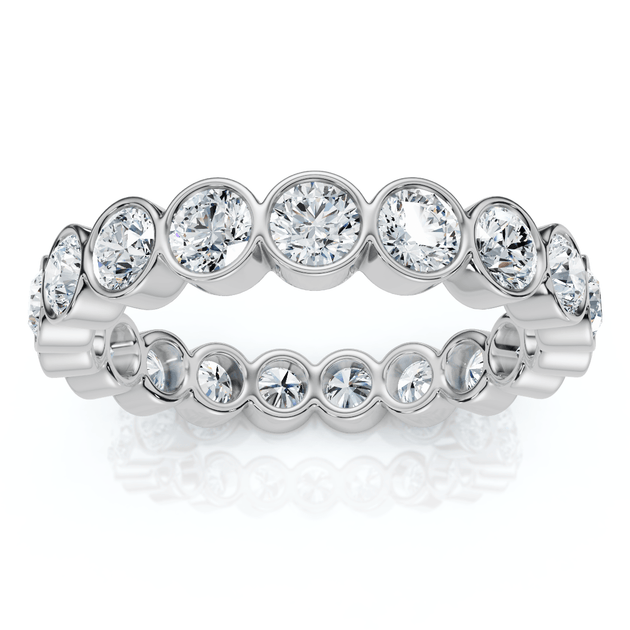 Pompeii3 Bezel Set Diamond Eternity Ring 14K Gold US 7 2