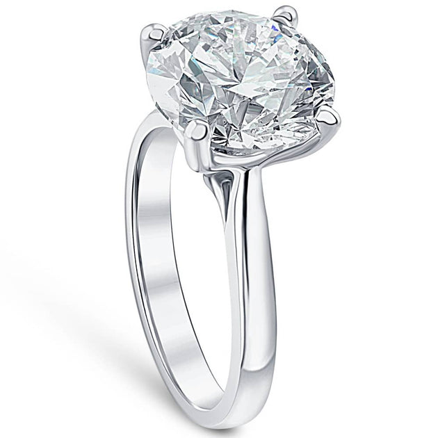Pompeii3 Diamond Solitaire Engagement Ring White Gold US 5 4