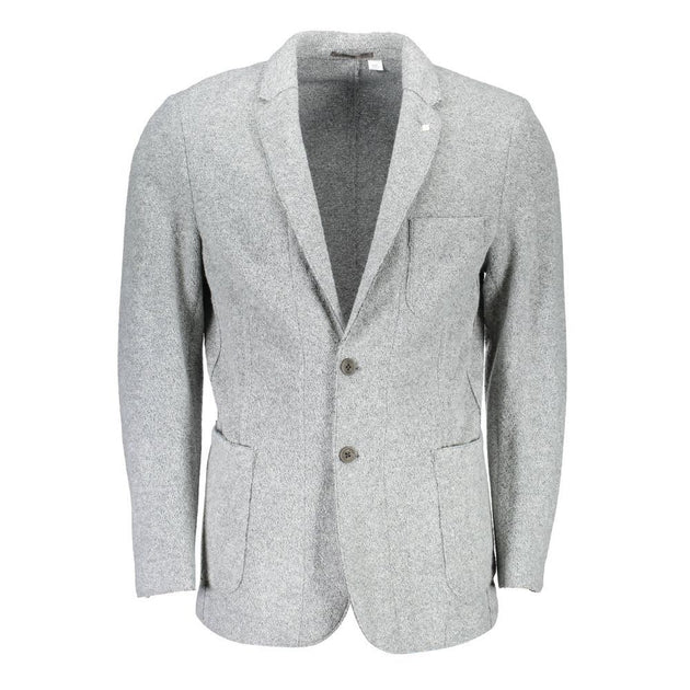 Gant Herren Blazer aus Polyester und Wolle Grau Medium 2