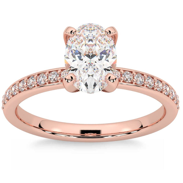 Pompeii3 Oval Diamond Engagement Ring 14k Gold US 6 4
