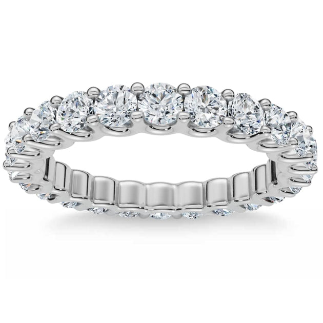 Pompeii3 U Prong Eternity Ring White Gold US 4.5 3