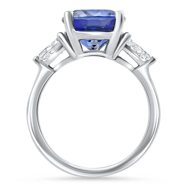 Pompeii3 Oval Tanzanite Diamond Ring White Gold US 5 3