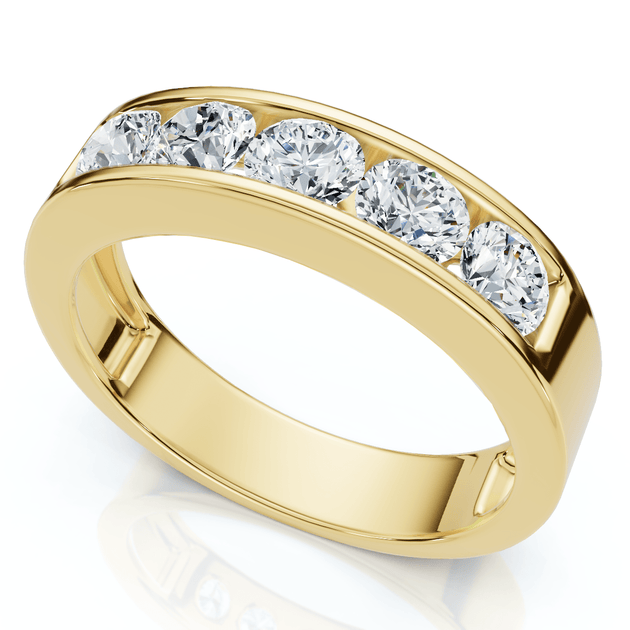 Pompeii3 Channel Set Diamond Wedding Ring EF/VS US 9 2