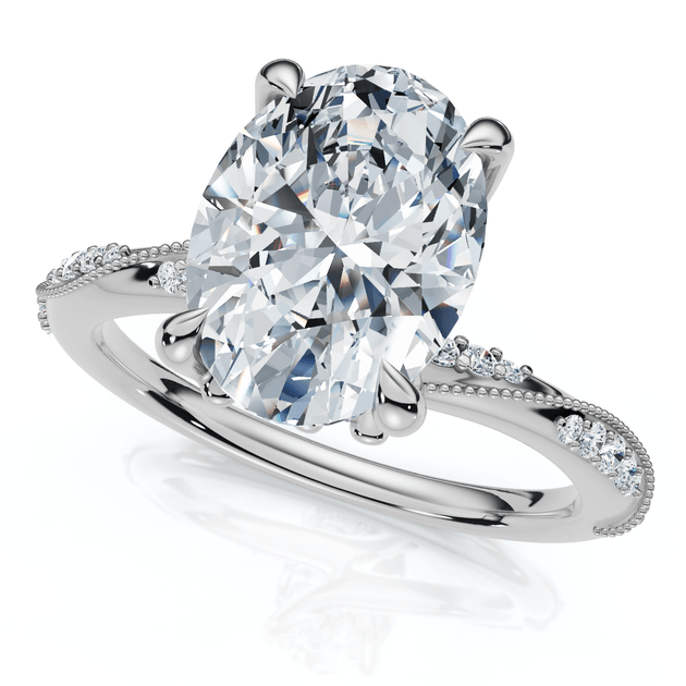 Pompeii3 Camellia Diamond Engagement Ring 14k Gold US 7 3