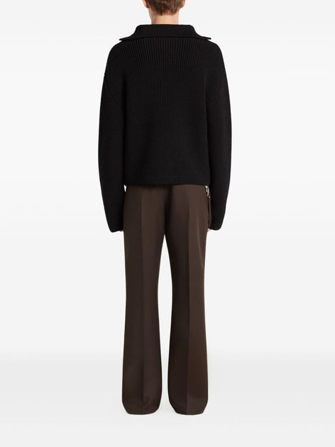 Courreges Pre Wool Sweater Black Small 3