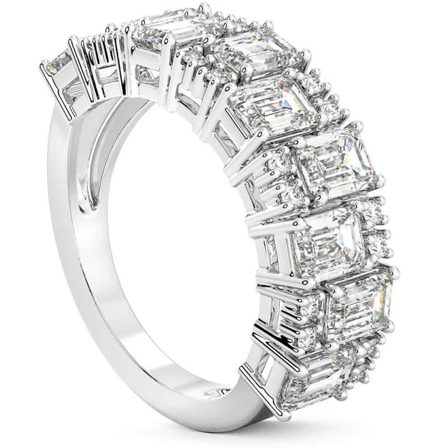Pompeii3 Bague de Mariage 3Ct Émeraude 14k Or Taille 7.5 5
