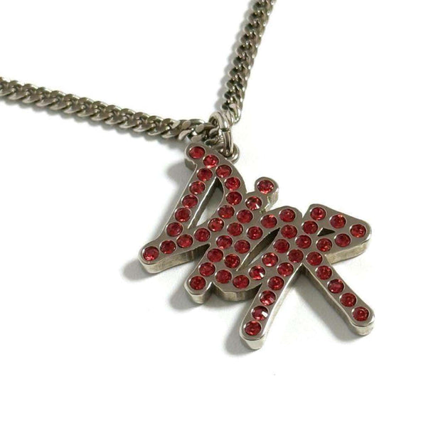 Stüssy Metal Rhinestone Pendant Necklace Multi 2