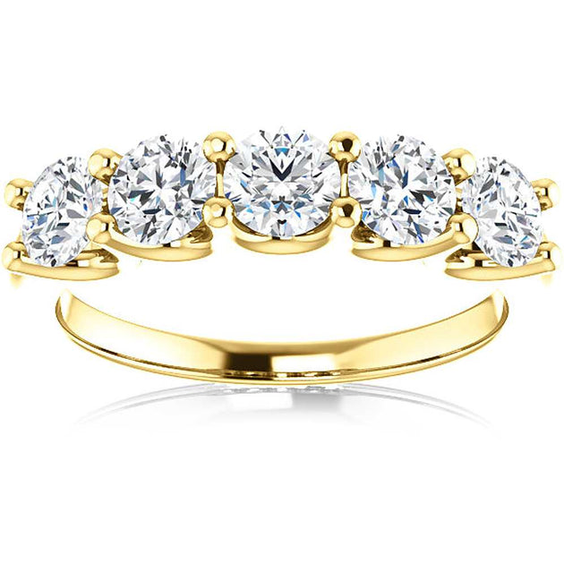 Pompeii3 EX3 Five Stone Diamond Ring Yellow Gold US 7 2