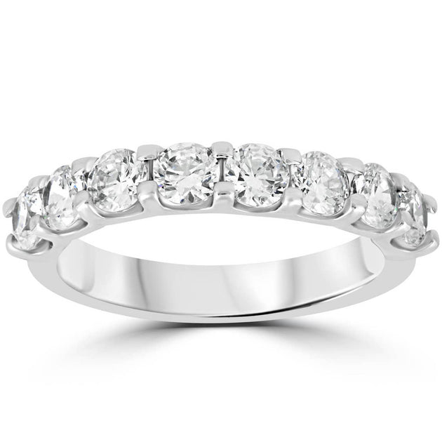 Pompeii3 U Prong Wedding Ring White Gold US 4 2