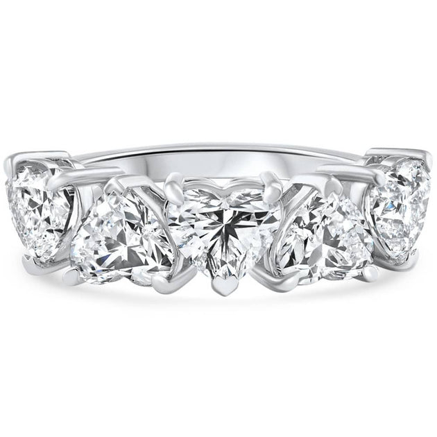 Pompeii3 Heart Shape Diamond Five Stone Ring 14k Gold US 9 4