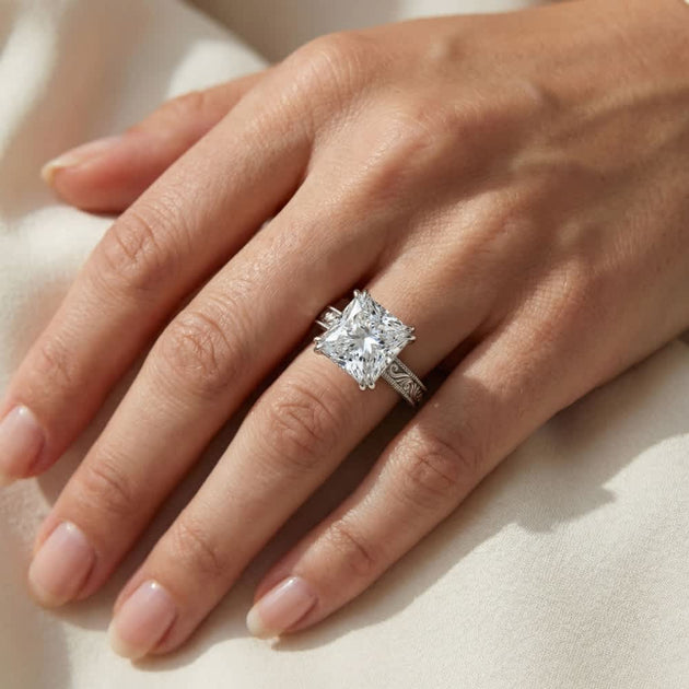 Pompeii3 Louve Diamond Engagement Ring Gold US 4 6