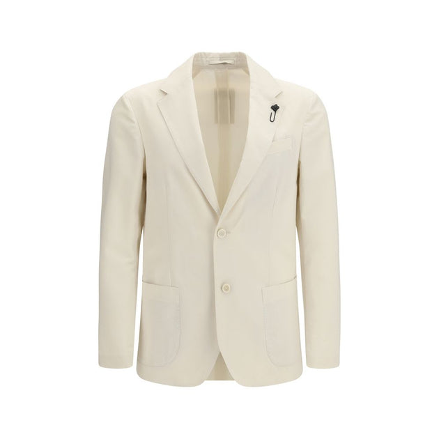 Lardini Knit Blazer White Medium 3