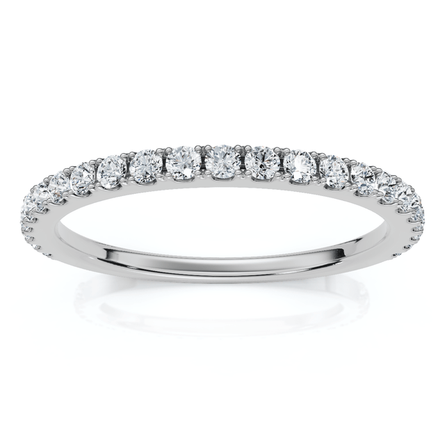 Pompeii3 Diamond Wedding Stackable Anniversary Ring 10k Gold Multi US 6.5 2