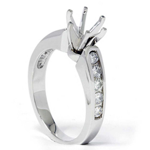 Pompeii3 1/2ct Diamant Halbmonat Verlobungsring 14K Weißgold US 8 2