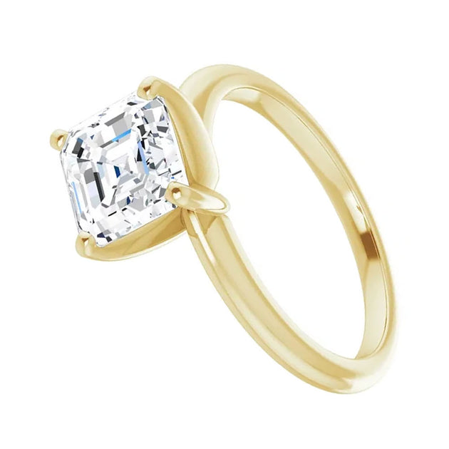 Pompeii3 Asscher Solitaire Moissanite Engagement Ring Multi US 4.5 4