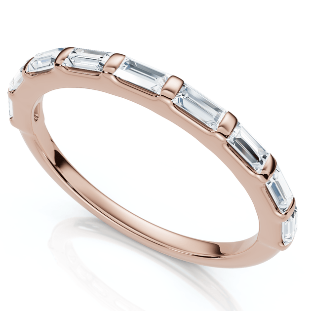 Pompeii3 1/2Ct Baguette Diamond Anniversary Band 14k Gold US 6.5 2