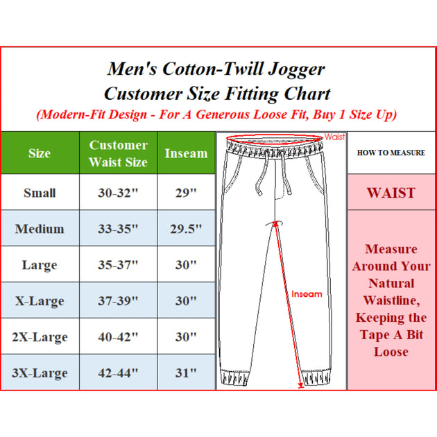 Harvic Galaxy Men's Slim-Fit Twill Jogger Pants Multi Large 9