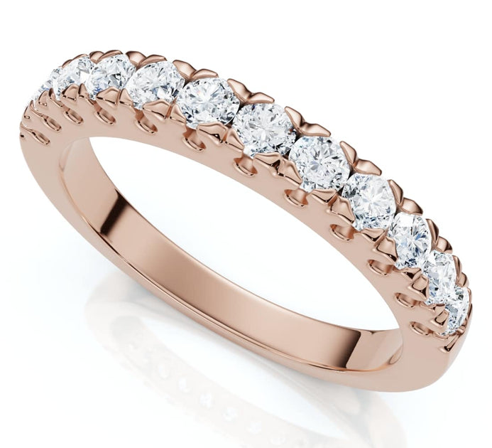 Pompeii3 Pave Diamond Stackable Ring Gold US 8.5 2