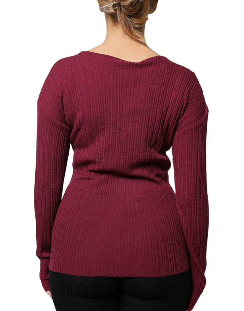 Roberto Cavalli Keyhole Knit Pullover Sweater Multicolor XL 4