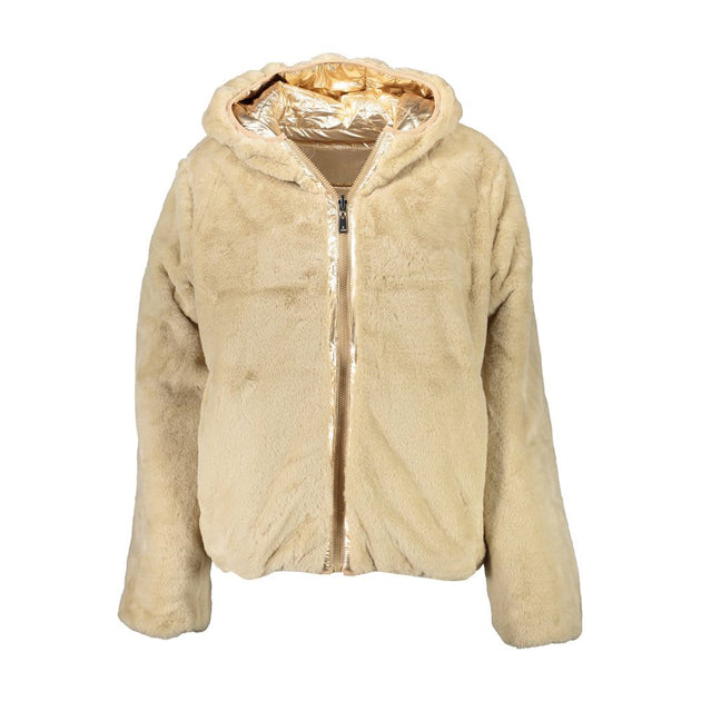 US Polo Assn Women's Reversible Jacket Gold EU 46 4