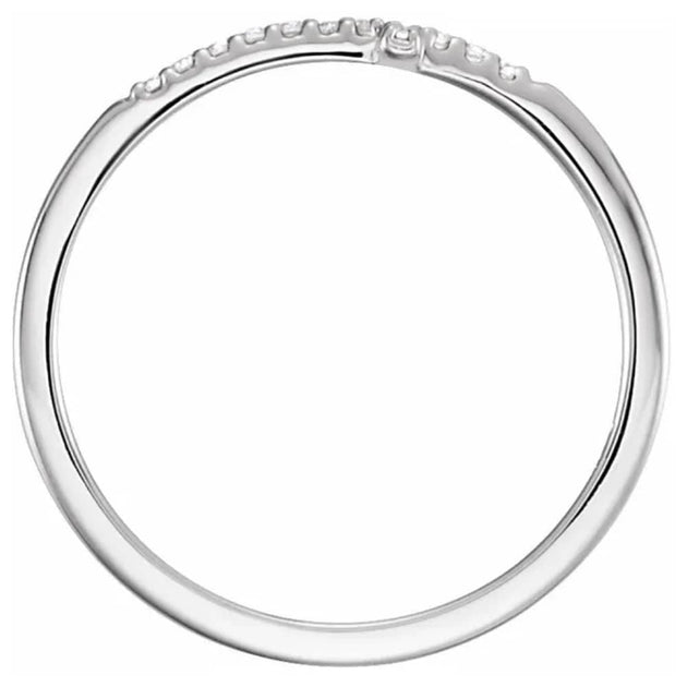 Pompeii3 Sideways Cross Diamond Ring White Gold US 6 3