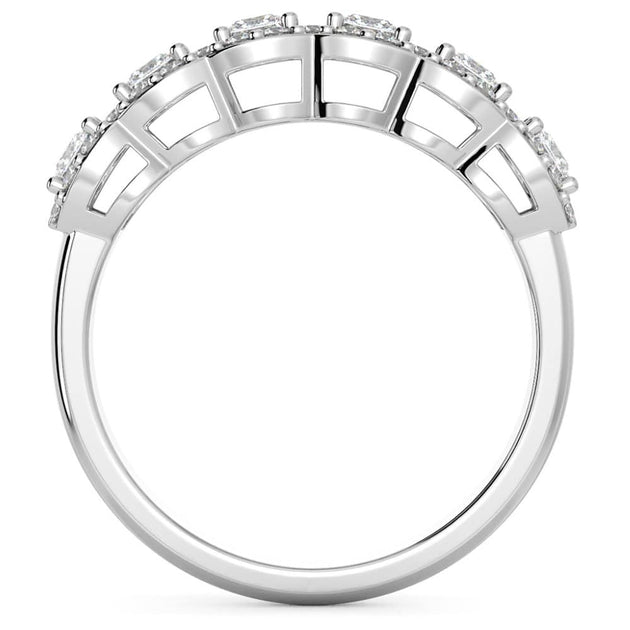 Pompeii3 Princess Cut Diamond Stackable Band 14k Gold US 9 5