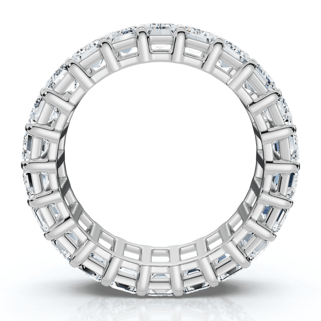 Pompeii3 6Ct Emerald Cut Diamond Eternity Ring 14k Gold US 8 4