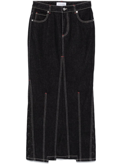 Marine Serre Crescent Moon Skirt Black 40 2