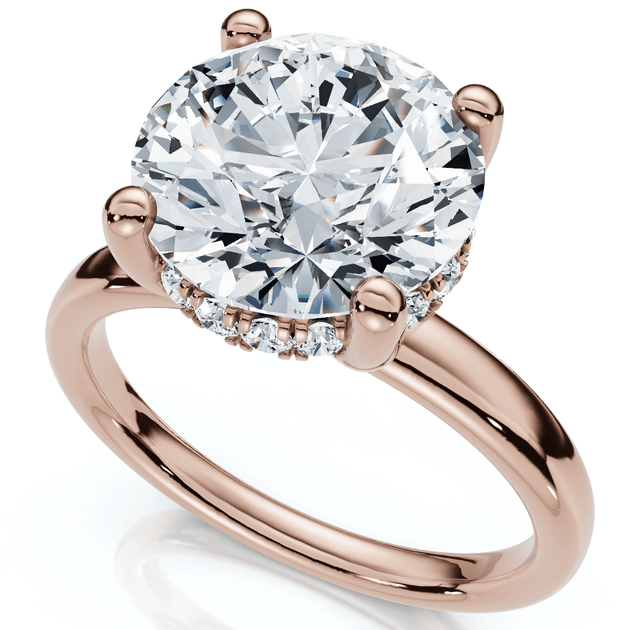 Pompeii3 Hidden Halo Diamond Engagement Ring Gold US 6 3
