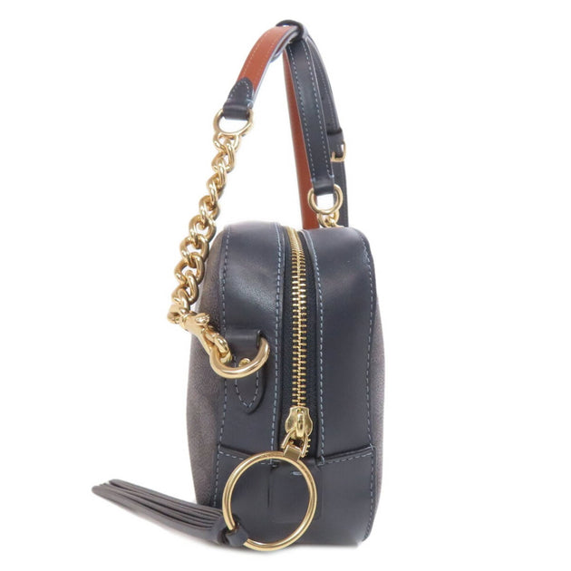 Coach PVC Shoulder Bag Navy One Size 4