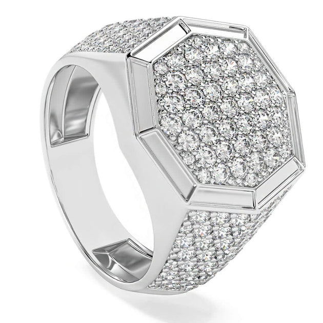 Pompeii3 Hexagon Pave Ring Multi US 8.5 6