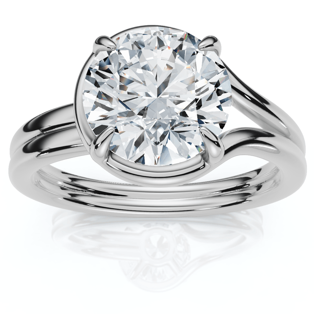 Pompeii3 Blaire Diamond Solitaire Engagement Ring Gold US 8 2